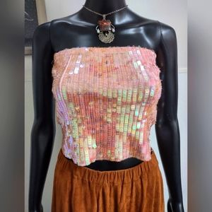 Y2K SEQUIN TUBE TOP